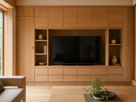 造作収納で、
空間を最大活用。
