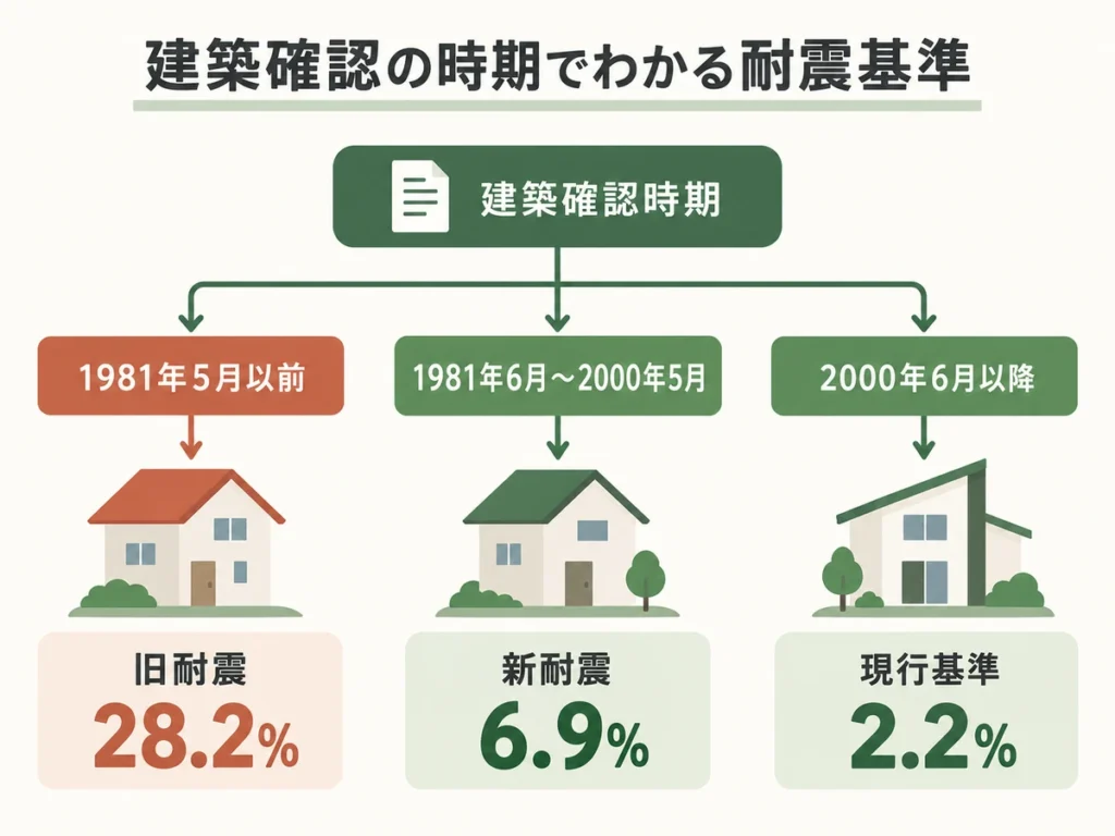 わが家の建築年を調べて耐震基準を判定する